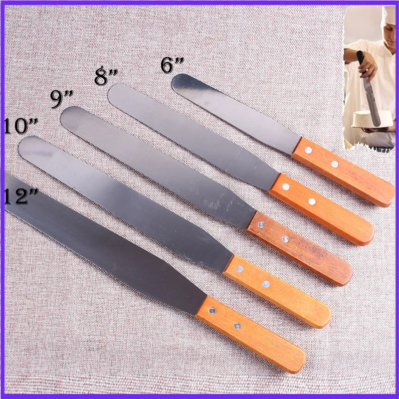 Offset Spatula Set - Espátula recta con mango de madera