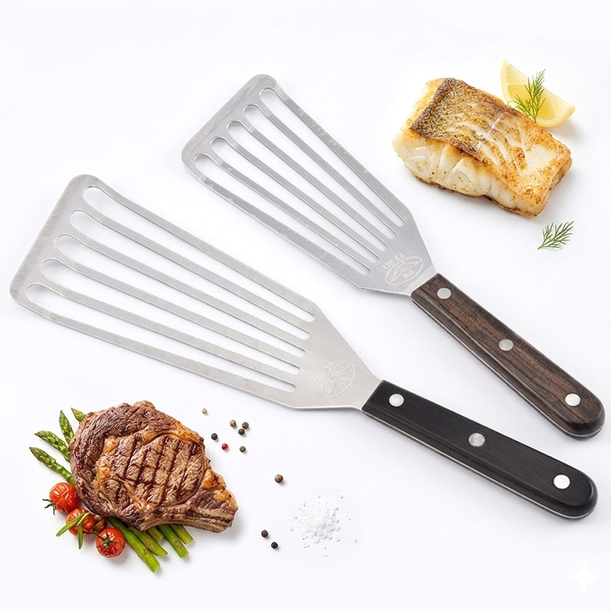 Offset Spatula Set - Espátula para Pescado, Espátula de Acero