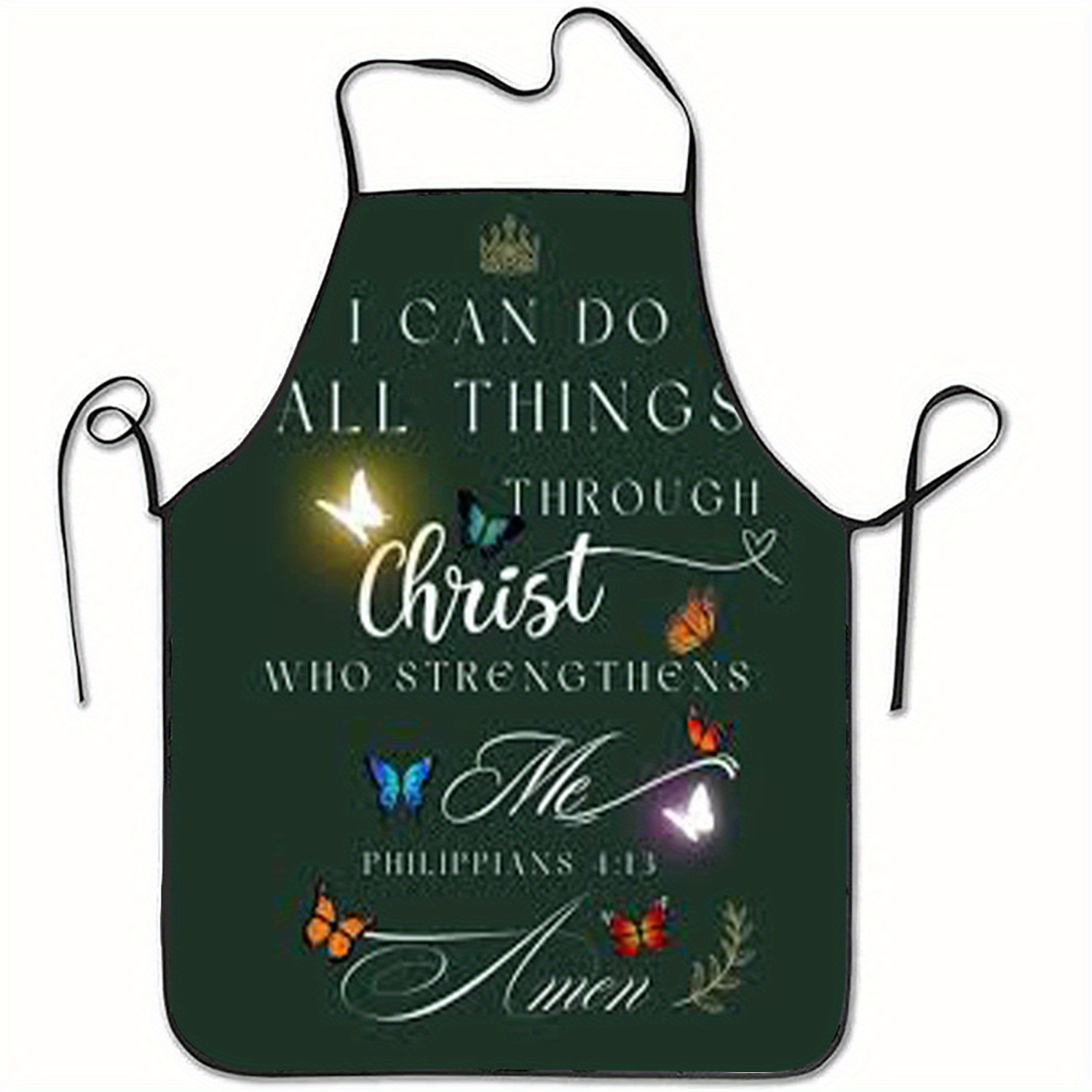 Kitchen Baking Quotes - Delantal cristiano con filipanes 4:13, diseño