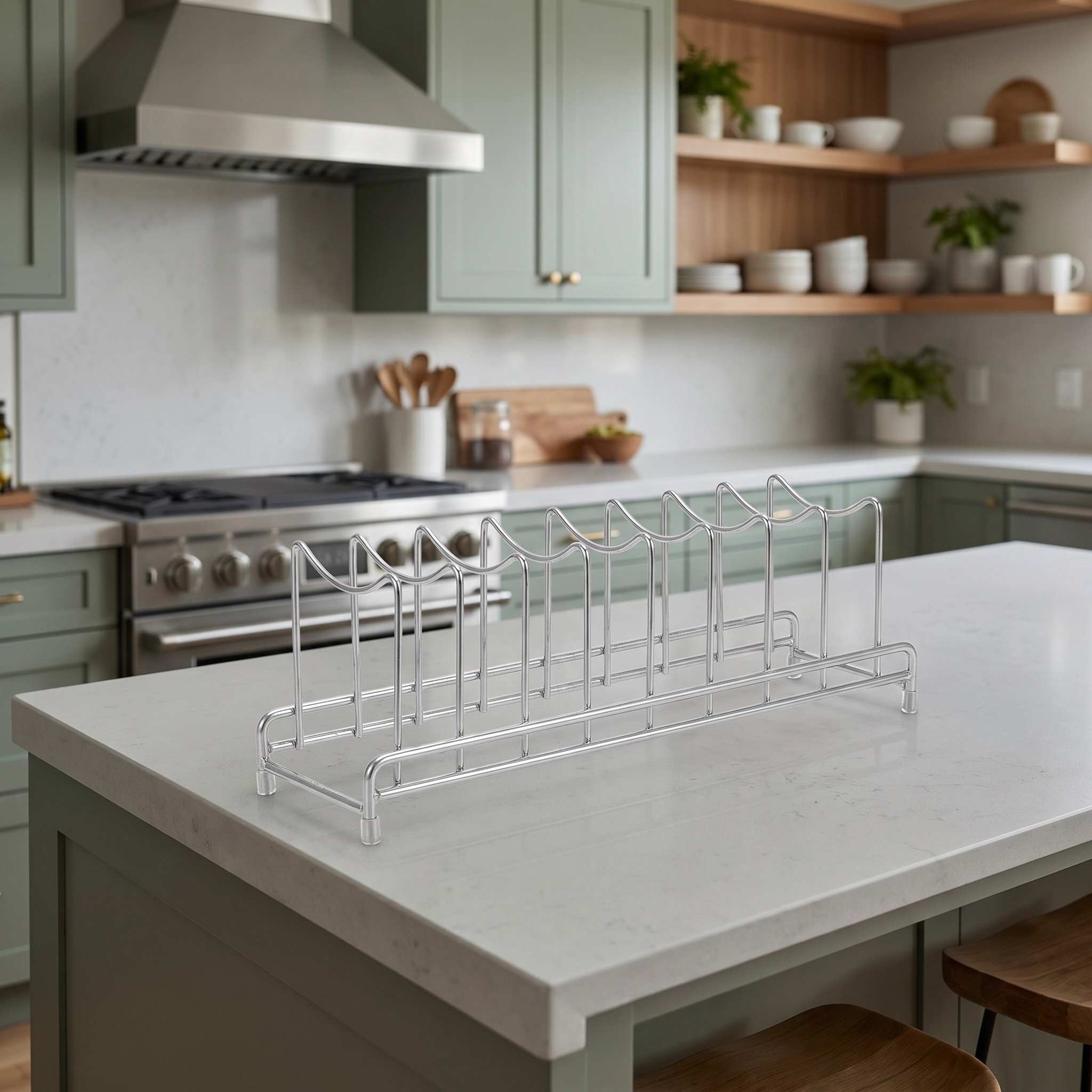 Kitchen Cabinet Baking Sheet Organizer - Organizador de tapas de olla de