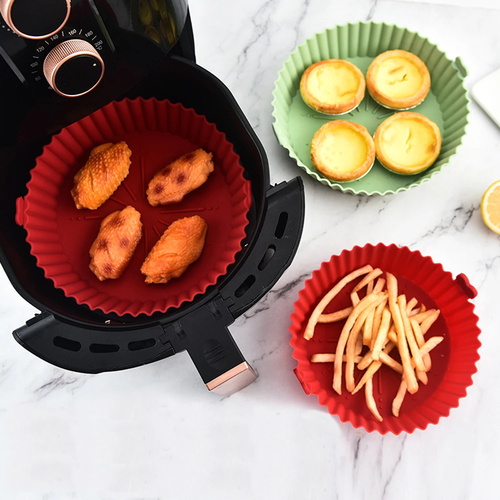 Kitchen Essentials Baking Tray - Olla redonda de silicona para freidora