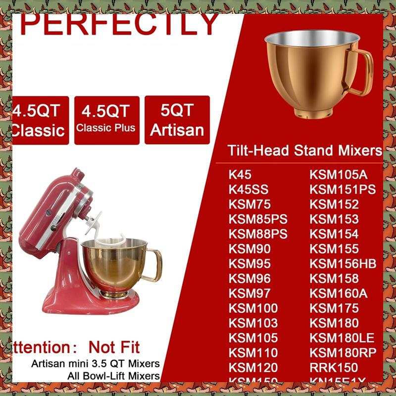 Kitchenaid Mixer Artisan 5Qt - ABLQ-cuenco mezclador de acero inoxidable de