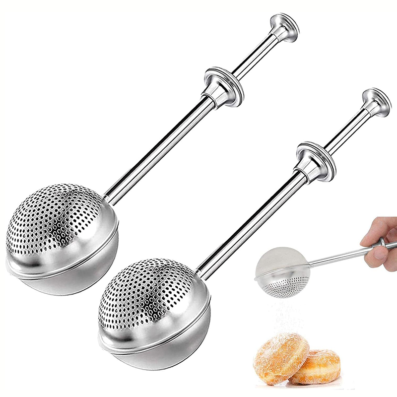 Kitchen Baker - Cuchara Filtradora de Harina de Acero