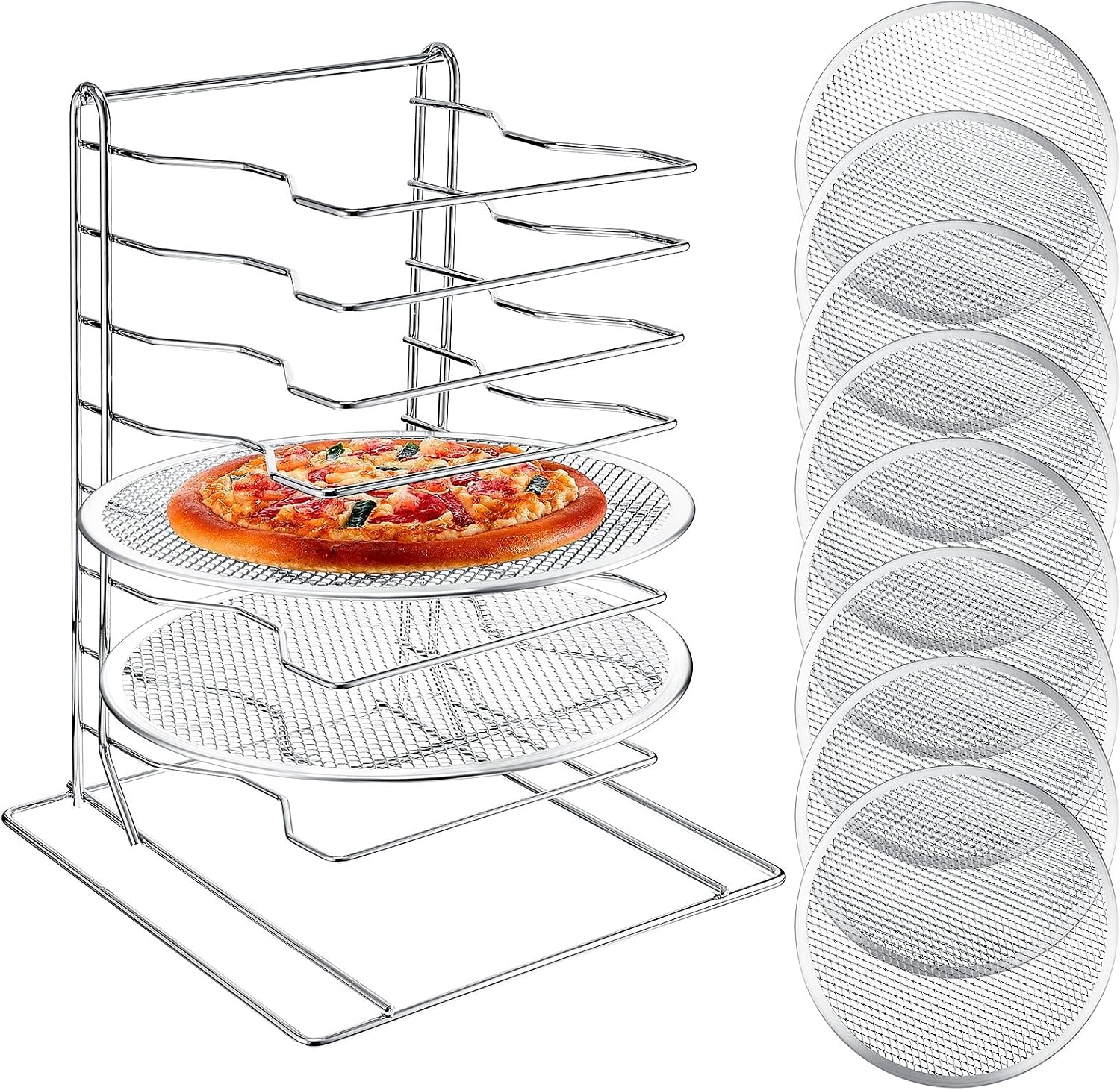 Estante para pizzas de 8 nivel - Kitchen And Baking Equipment reseña y precio