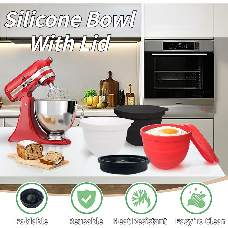 Tazón de Silicona Plegable con - Kitchen Aid Baking Lid reseña y precio