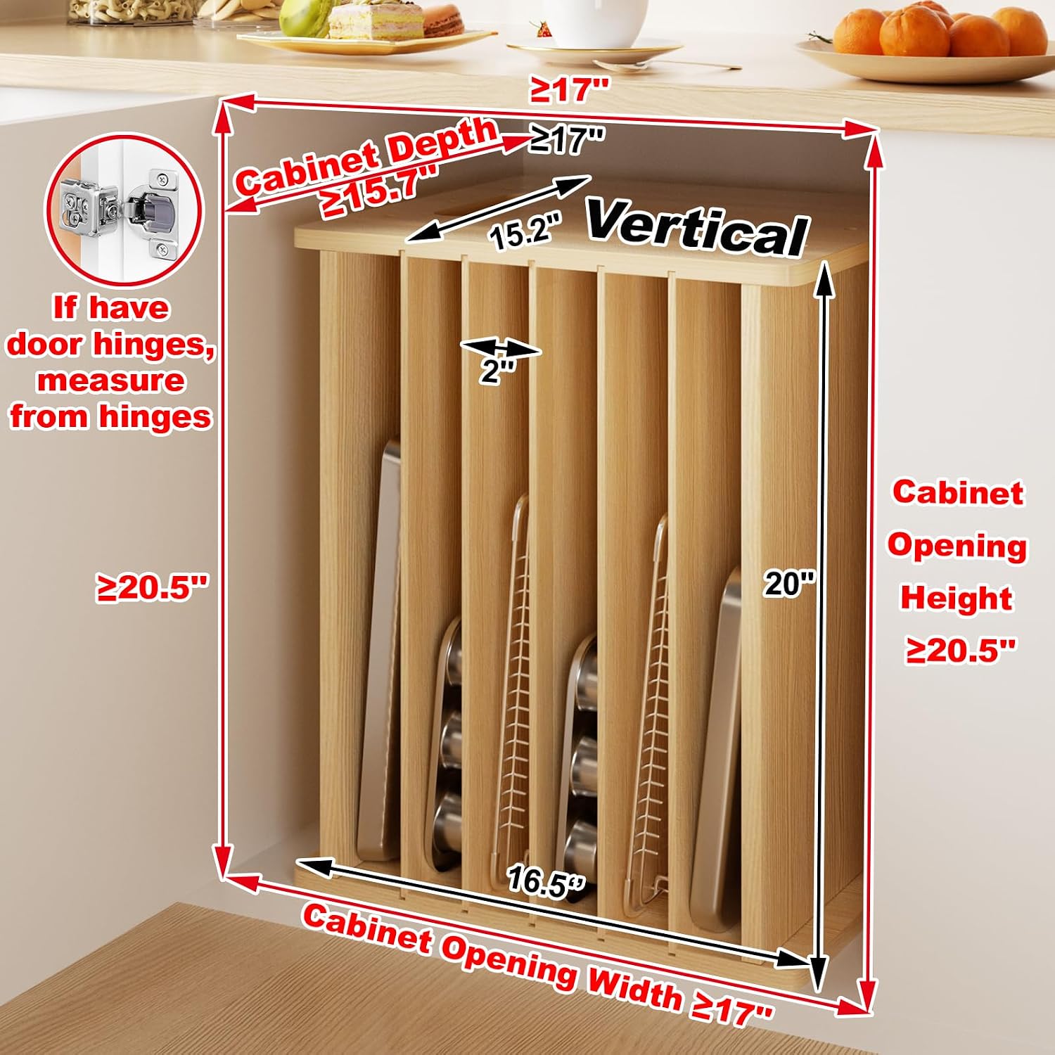 Organizador de bandejas de mad - Kitchen Cabinet Baking Sheet Organizer reseña y precio