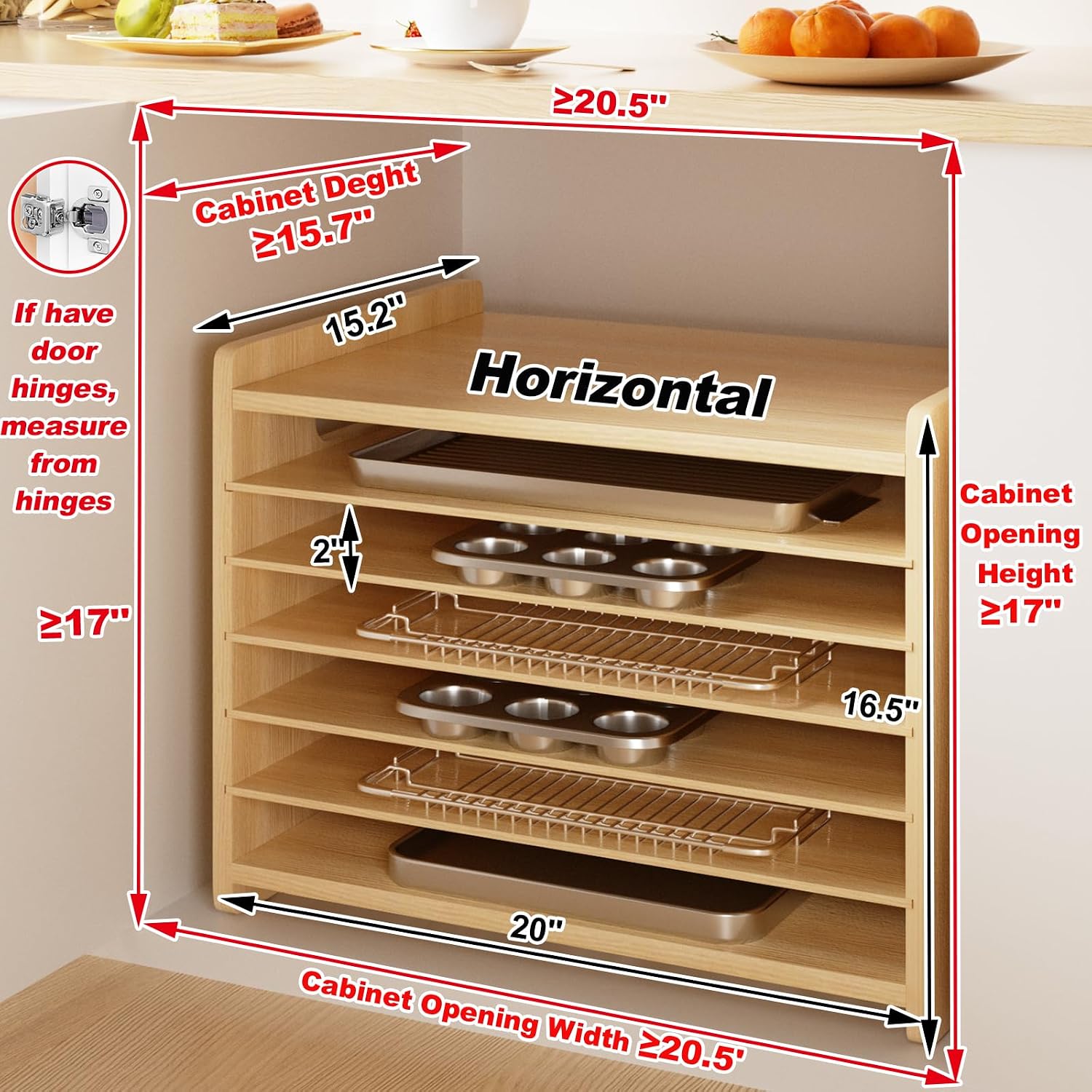 Organizador de bandejas de mad - Kitchen Cabinet Baking Sheet Organizer reseña y precio