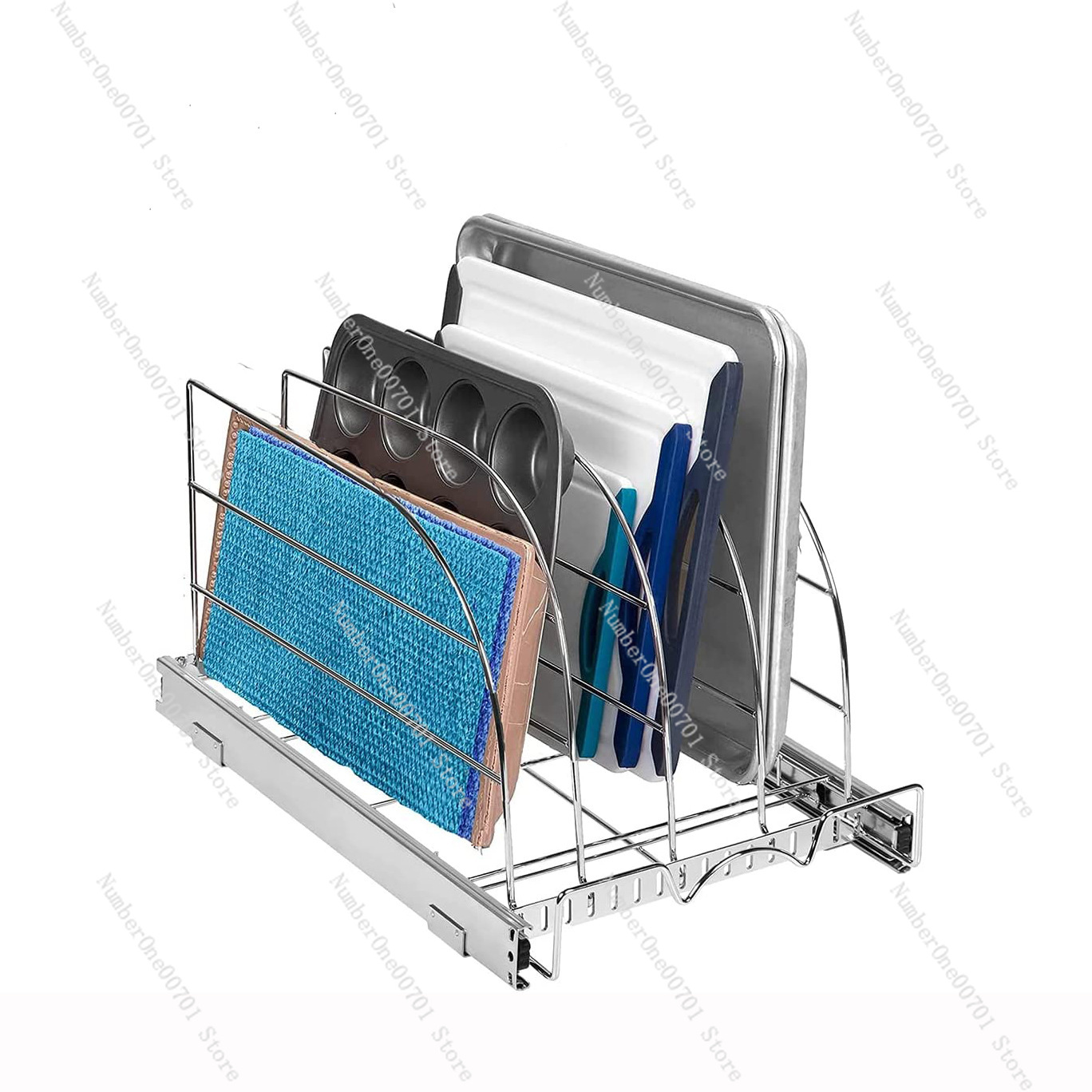 Organizador de Gabinete de Coc - Kitchen Cabinet Baking Sheet Organizer reseña y precio