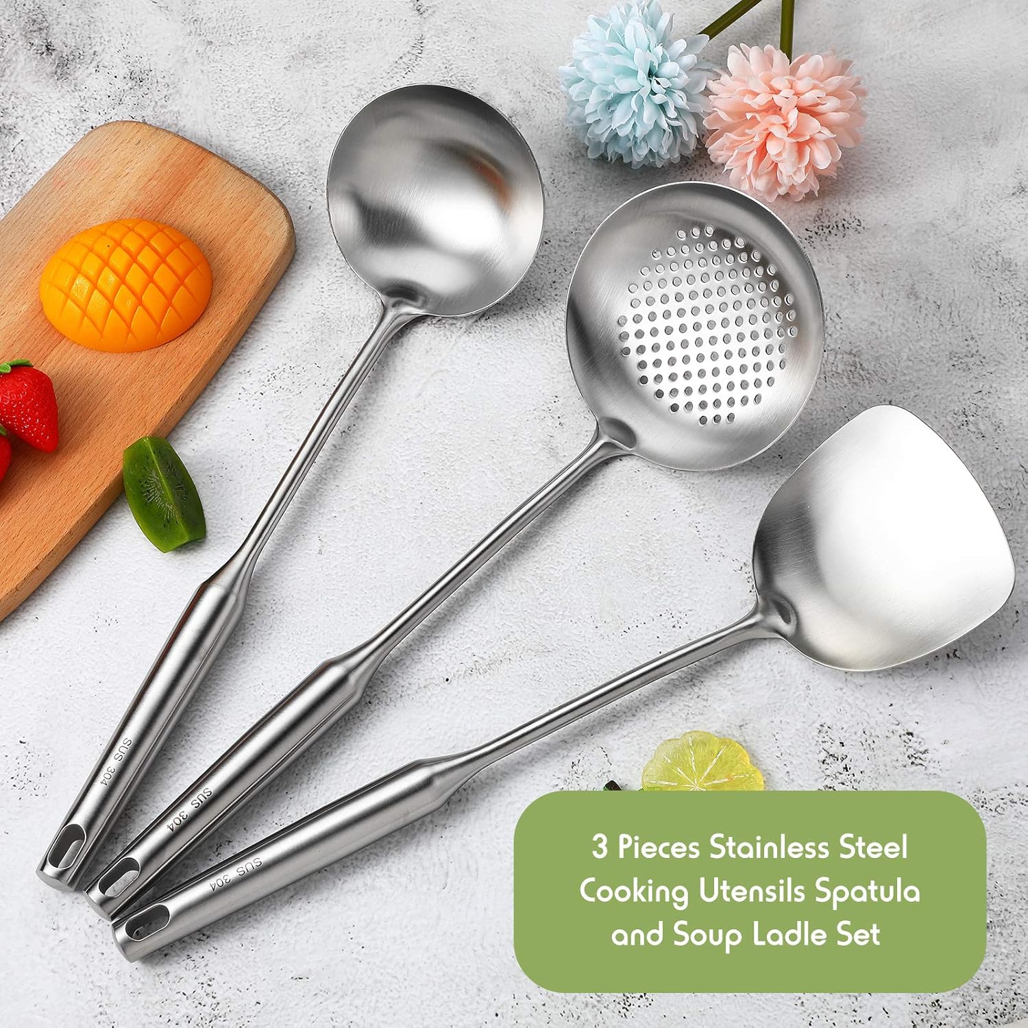 Espátula para Wok, Cuchara y C - Offset Spatula Set reseña y precio