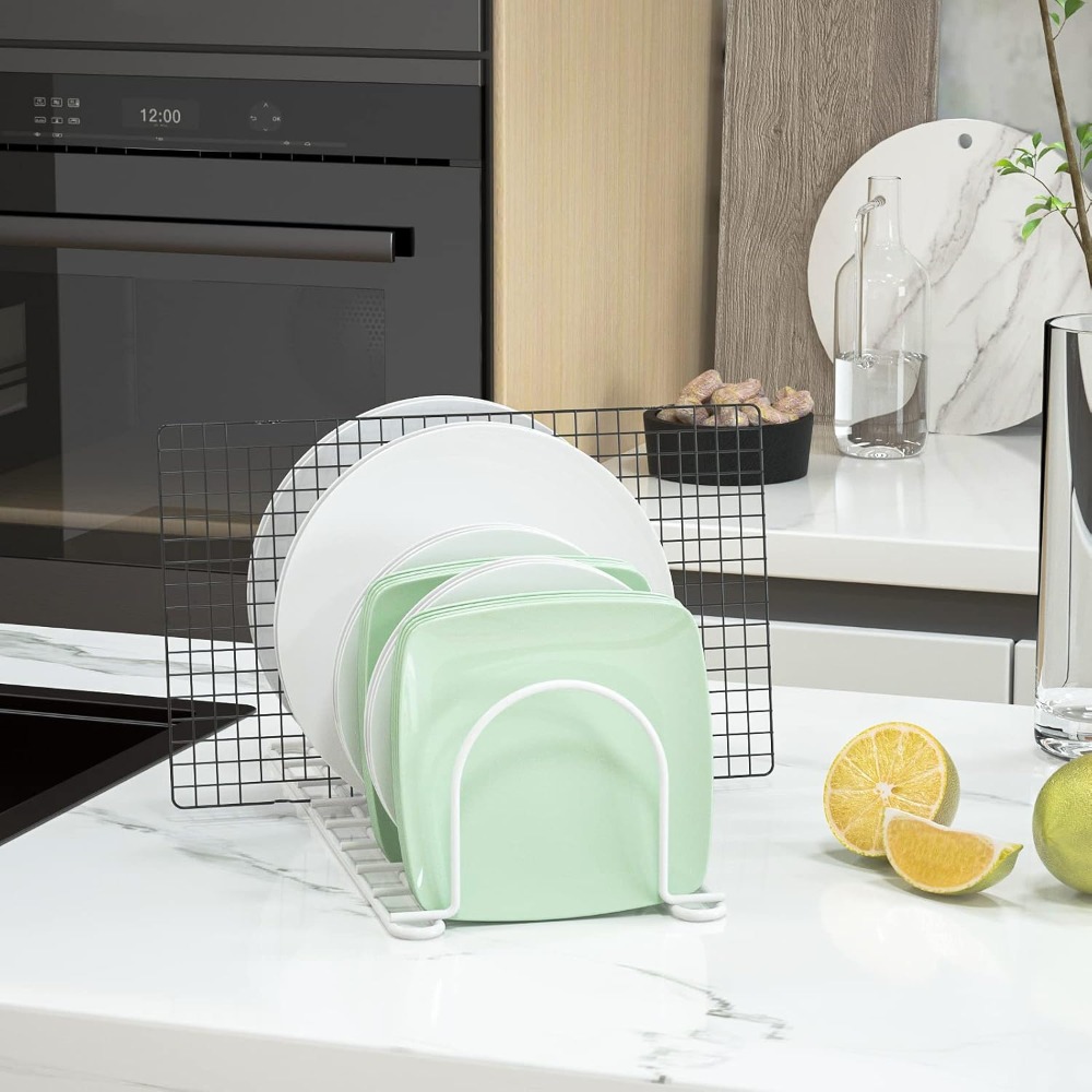 Organizador vertical de platos - Kitchen Cabinet Baking Sheet Organizer reseña y precio