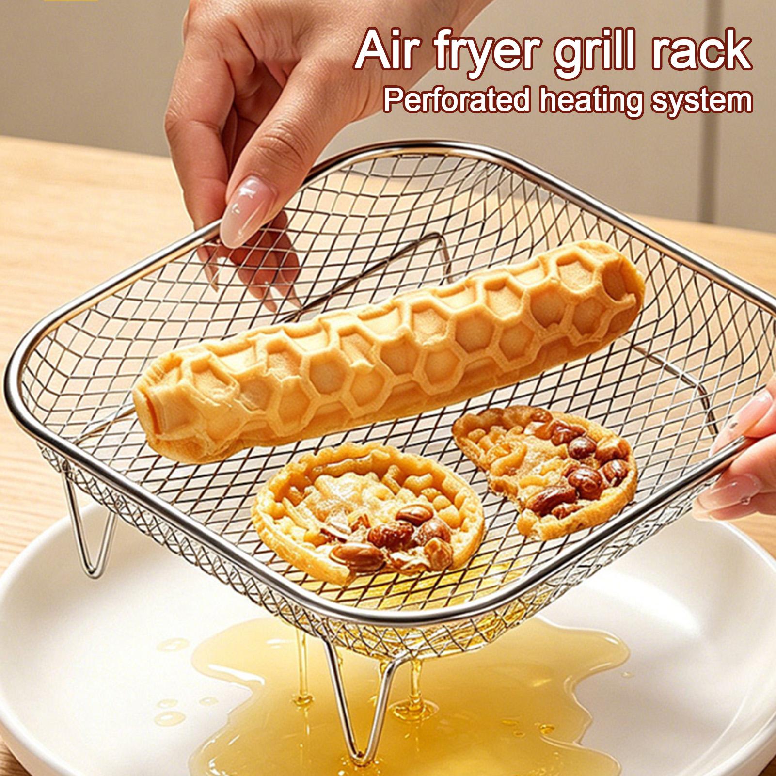 Rejilla apilable para freidora - Kitchen Baking Tray Rack reseña y precio
