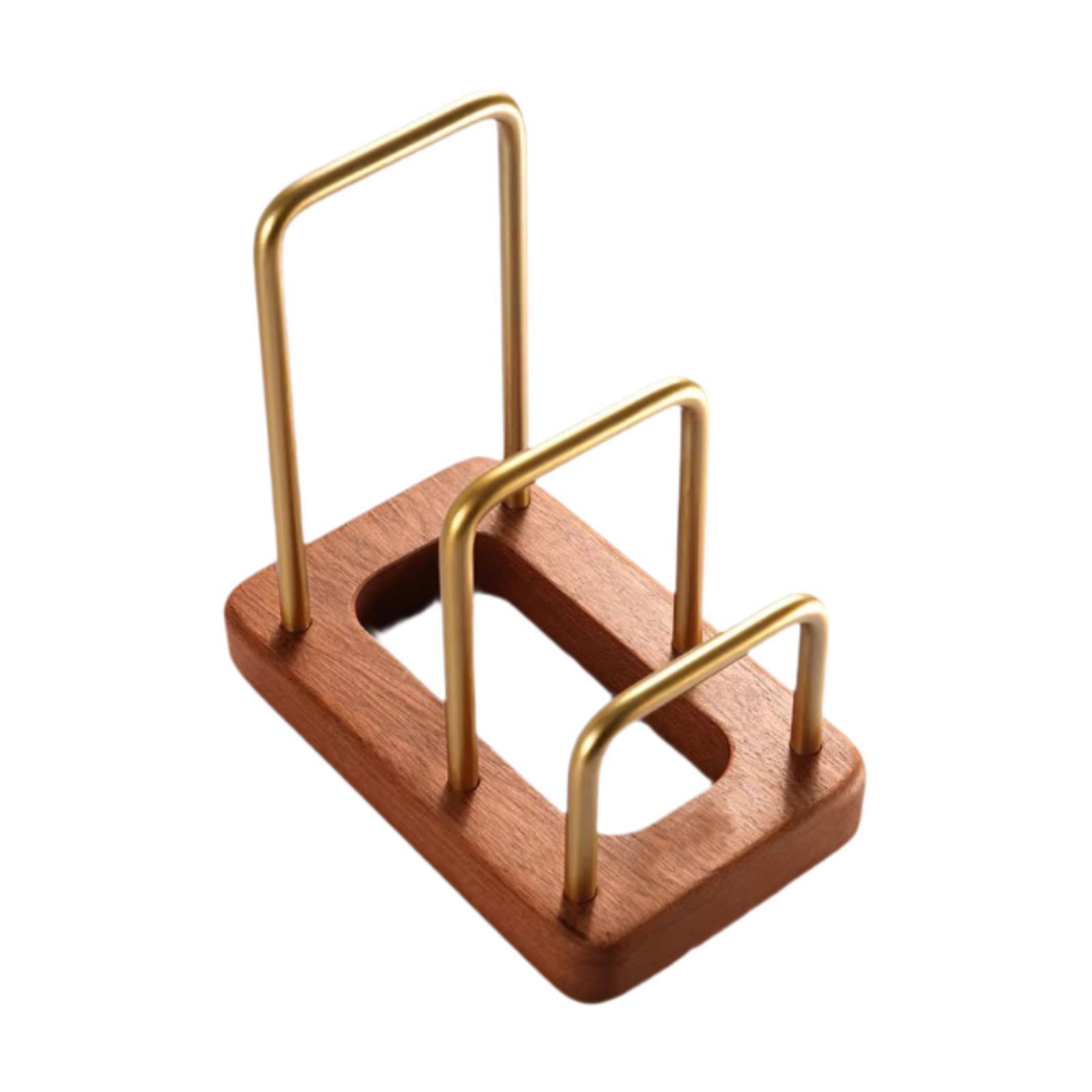 Soporte organizador de madera  - Kitchen Cabinet Baking Sheet Organizer reseña y precio