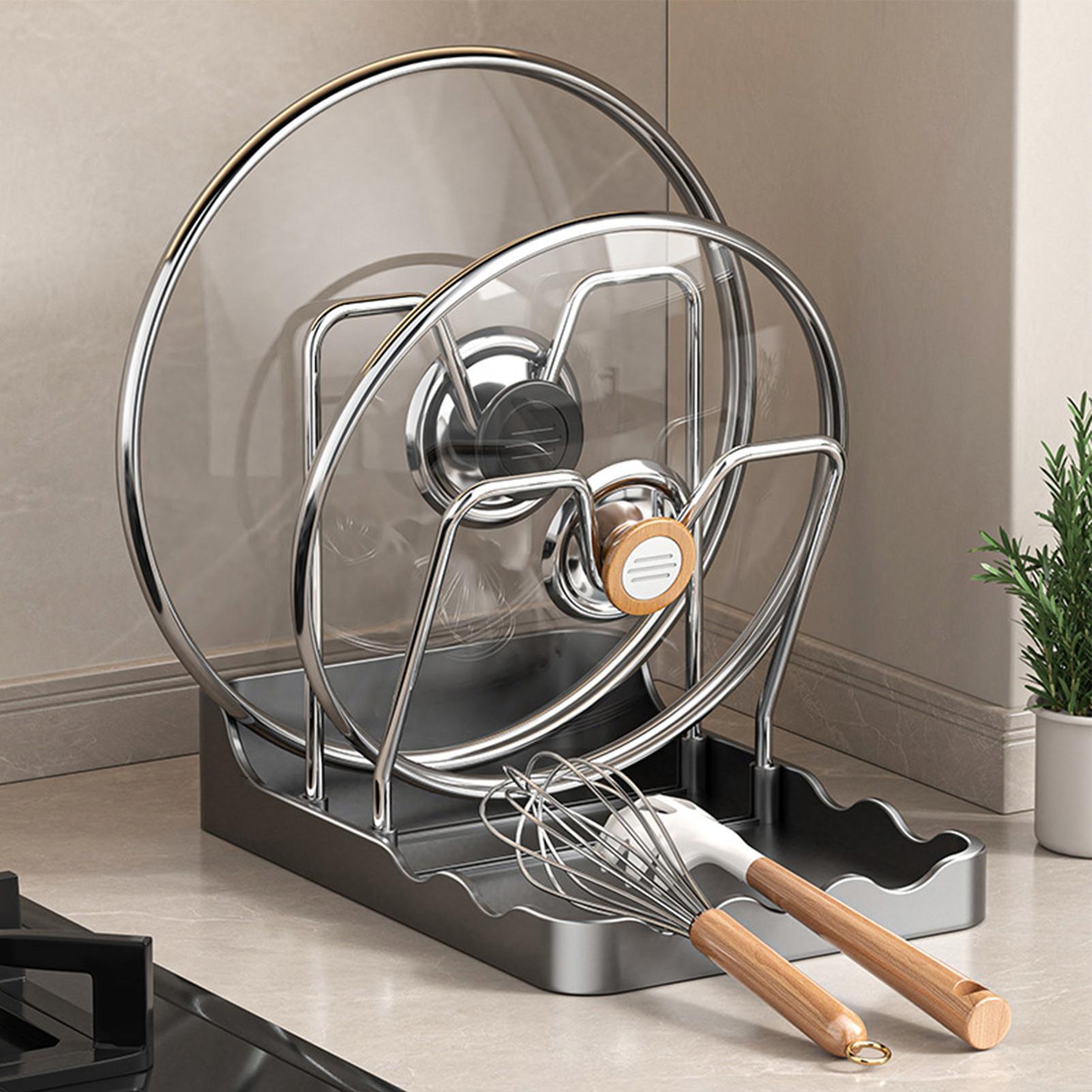 Organizador de tapas de ollas, - Kitchen Baking Tray Rack reseña y precio